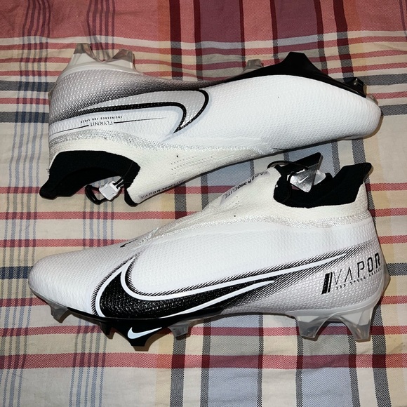 Nike Vapor Edge 360 Elite Football Cleats White Black Mens Size 13.5 - Picture 1 of 4